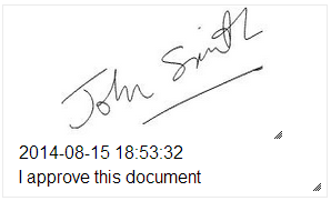 sample digital signature appearance